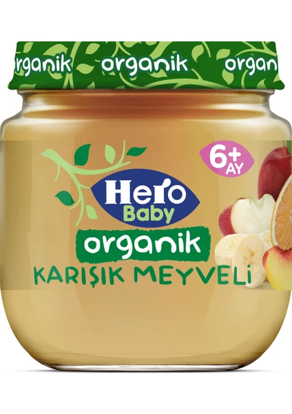 Hero Baby Organik Karışık Meyveli Püresi Kavanoz Mama 120g