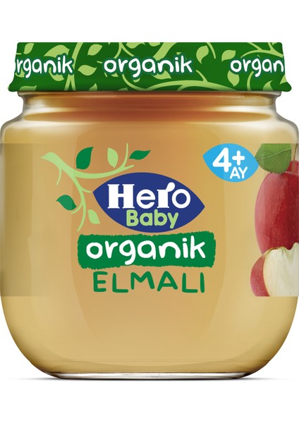 Hero Baby Organik Elma Püresi Kavanoz Mama 120g