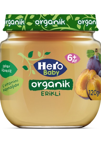 Hero Baby Organik Erik Püresi Kavanoz Mama 120g