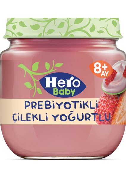 Hero Baby Prebiyotikli Çilekli Yoğurtlu Kavanoz Mama 120g