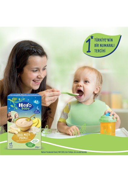 Hero Baby Sütlü Pirinçli Muzlu Kaşık Mama 200g