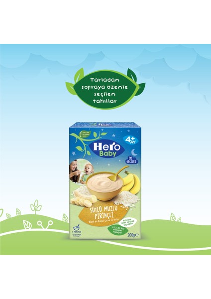 Hero Baby Sütlü Pirinçli Muzlu Kaşık Mama 200g