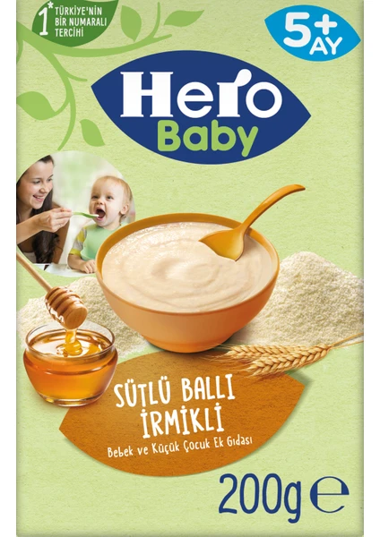 Hero Baby Sütlü İrmikli Ballı Kaşık Mama 200g