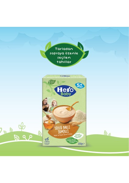 Hero Baby Sütlü İrmikli Ballı Kaşık Mama 200g