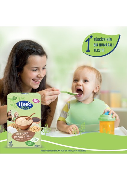 Hero Baby Sütlü 8 Tahıllı Peynirli Pekmezli Kaşık Mama 200g