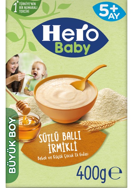 Hero Baby Sütlü İrmikli Ballı Kaşık Mama 400g