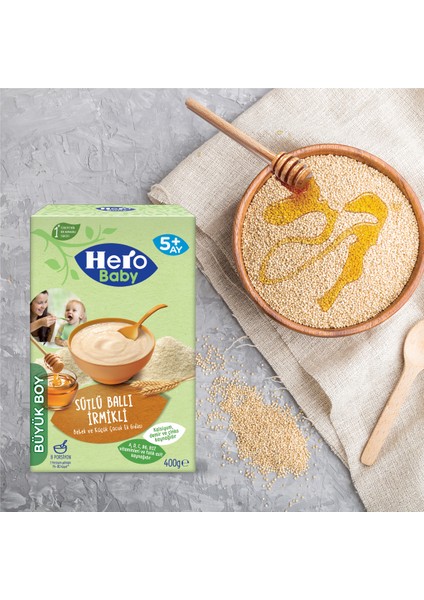 Hero Baby Sütlü İrmikli Ballı Kaşık Mama 400g