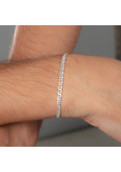 Barlı Zincir Gümüş Erkek Bileklik fiyatları