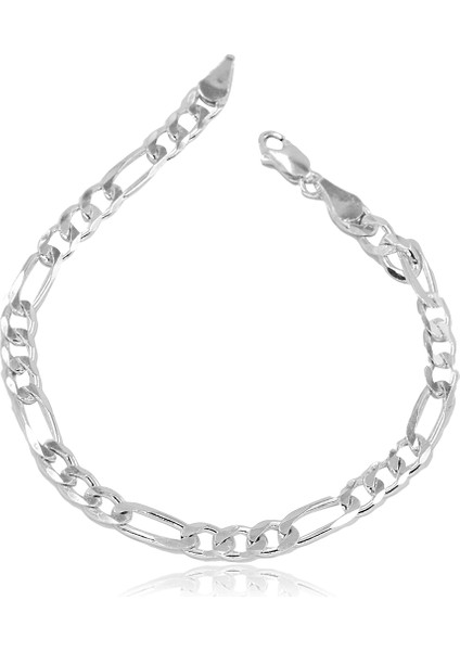 Figaro Zincir Gümüş Erkek Bileklik