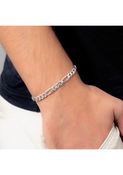 Figaro Zincir Gümüş Erkek Bileklik fiyatları