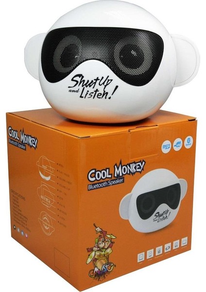 M205 Cool Monkey Radyolu Bluetooth Hoparlör