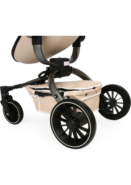 Spin 360 Derece Dönebilen Bebek Arabası Latte Gri Kasa