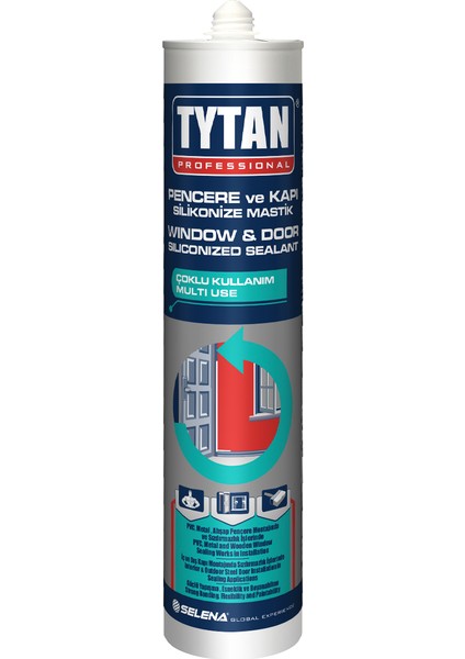 Pencere ve Kapı Silikonize Mastik 500 gr Antrasit Gri