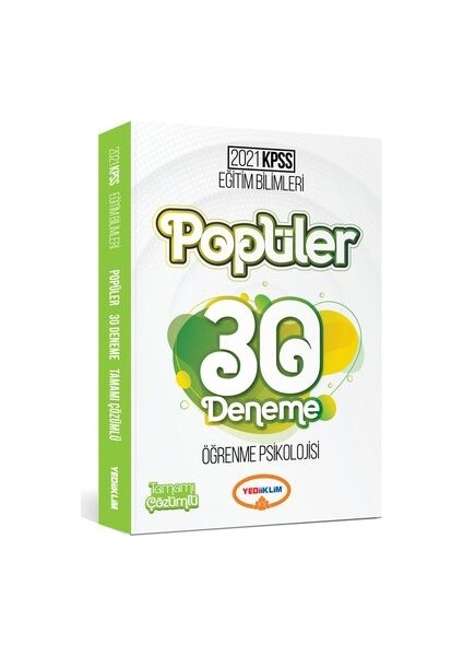KPSS 2021 Eğitim Bilimleri Popüler Öğrenme Psikolojisi Tamamı Çözümlü 30 Deneme