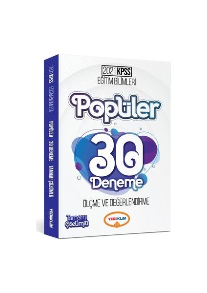 KPSS 2021 Eğitim Bilimleri Popüler Ölçme ve Değerlendirme Tamamı Çözümlü 30 Deneme