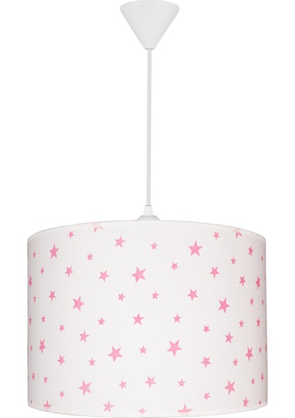 Kumaş Sarkıt Avize-Beyaz Pembe Yıldız