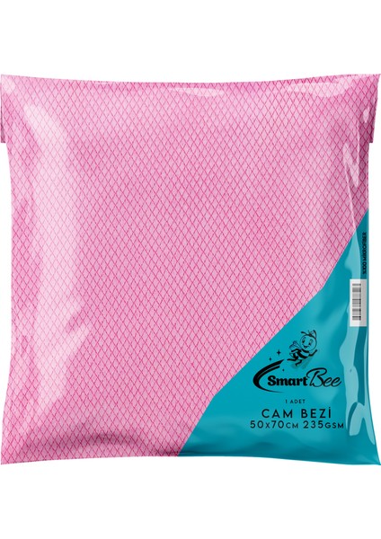 Mikrofiber Cam Silme Bezi 50x70 235GR/M2 - Pembe