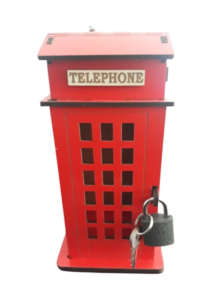 Kumbara Ahşap Telefon Kulubesi