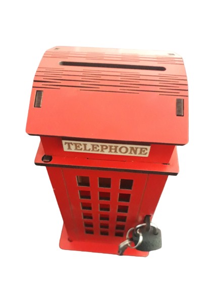 Kumbara Ahşap Telefon Kulubesi