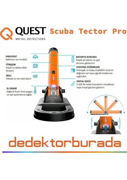 Yeni - Quest Scuba Tector Pro Dedektör