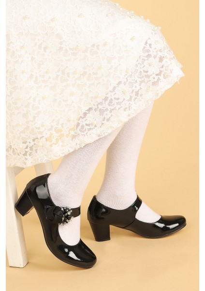 Angelina Rugan Günlük Kız Çocuk 4 Cm Topuklu Abiye Ayakkabı fiyatları