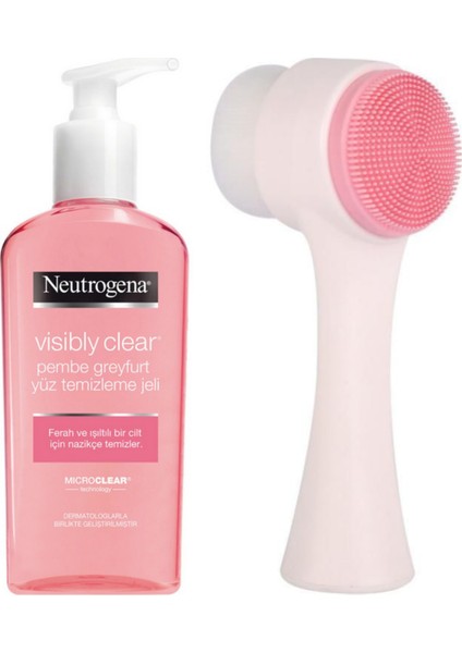 Cilt Temizleme Fırçası ve Pembe Greyfurt Yüz Temizleme Jeli 200 ml