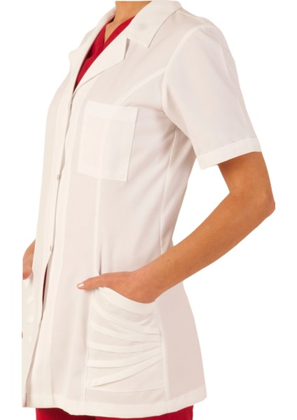Doktor Hemşire Beyaz Kısa Kollu Önlük - Kadın fırsatları