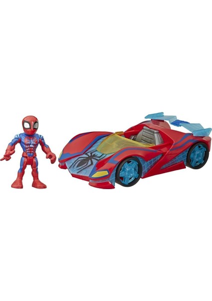 Hasbro Marvel Super Hero Adventures Spider-Man Mega Mini Figür ve Araç  E7932