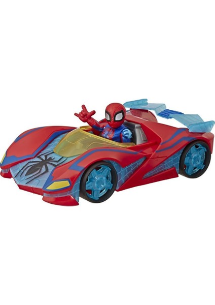 Hasbro Marvel Super Hero Adventures Spider-Man Mega Mini Figür ve Araç  E7932