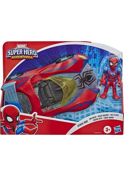 Hasbro Marvel Super Hero Adventures Spider-Man Mega Mini Figür ve Araç  E7932