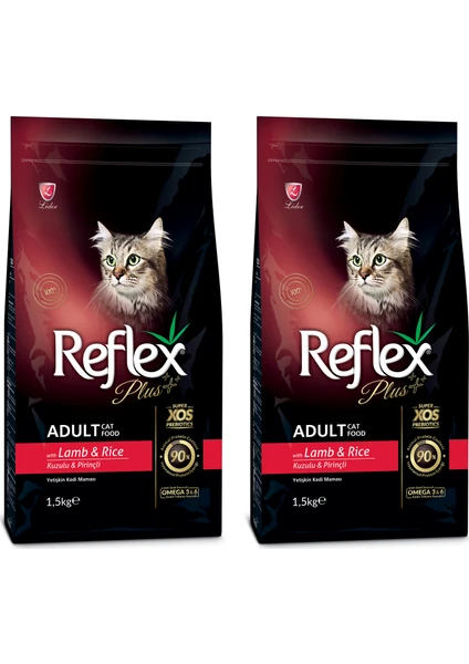 Reflex Plus Kuzu Etli Kedi Maması 1,5 kg x 2 Adet