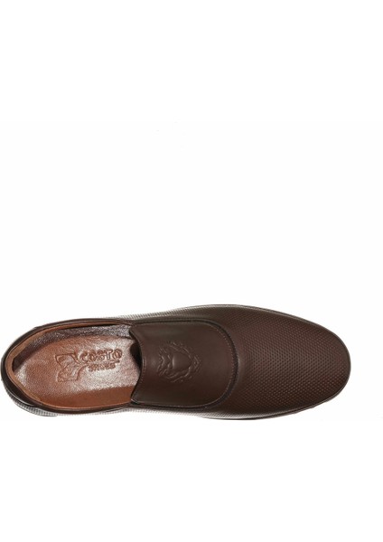 EU6011 Kahve Deri Büyük Numarakauçuk Süspansiyonlu Taban 4 Mevsim Ayakkabı indirimleri