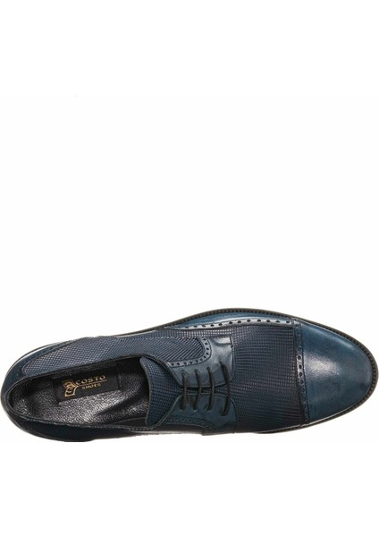 CS6552 Lacivert Deri Vip Ayakkabı Rahat Geniş Kalıp indirimleri