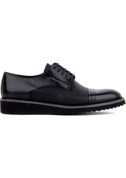 Bağcıklı Siyah Deri Erkek Günlük Ayakkabı 7042 46 763 fiyatları