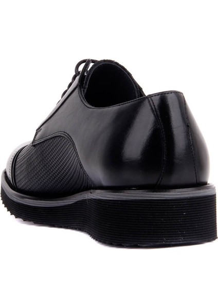 Bağcıklı Siyah Deri Erkek Günlük Ayakkabı 7042 46 763 fırsatları