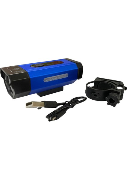 6127 800 Lumen Bisiklet Ön Lamba Far Aydınlatma USB
