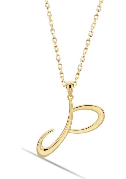 P Harfi 14 Ayar Altın Kolye