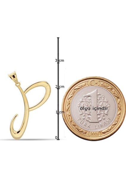 P Harfi 14 Ayar Altın Kolye fiyatları