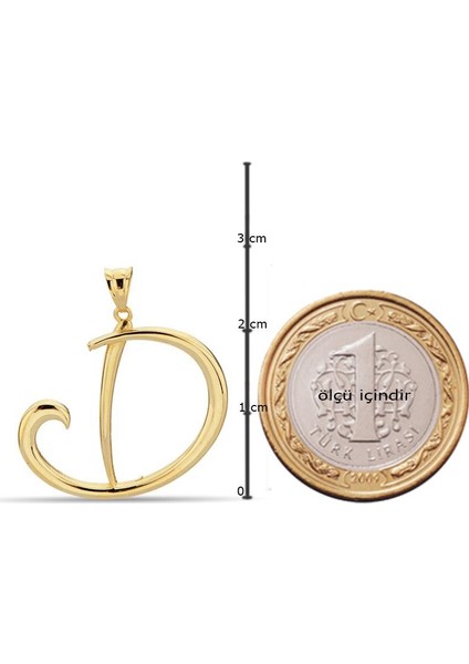 D Harfi 14 Ayar Altın Kolye fiyatları