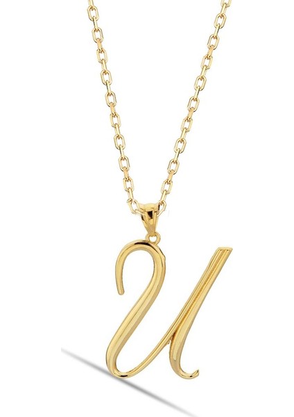 U Harfi 14 Ayar Altın Kolye