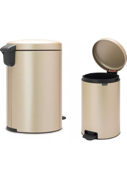 Çöp Kutusu 20 Lt Newicon Pedallı Şampanya Rengi fiyatları