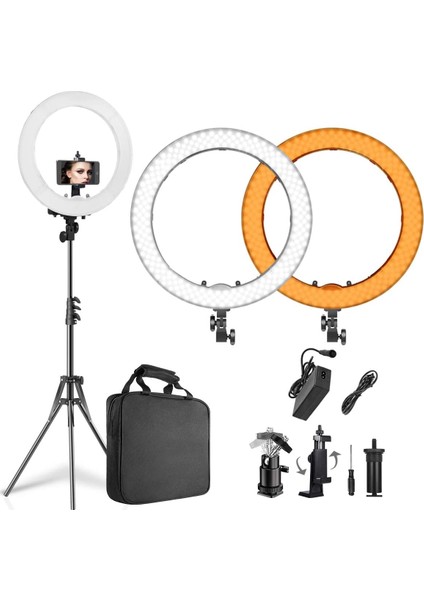 19'' 480 Ring Light Video Çekim Seti Kuaför Makyaj Video Çekim 19" LED Işık