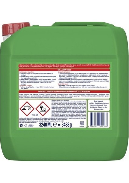 Dağ Esintisi 3240 ml + Domestos Dağ Esintisi 500 ml modelleri