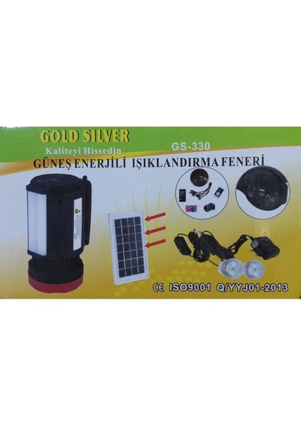 Gold Silver GS-330 Güneş Enerji Sistemli Fener