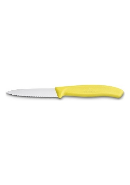 Tırtıklı Soyma Bıçağı 8 cm Sarı