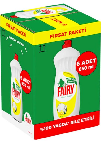 Limonlu Bulaşık Deterjanı 650 ml x 6'lı