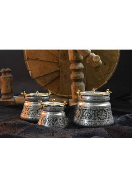 Bakır Bakraç Oyma Nakışlı 250 ML (İç Dış Kalay)
