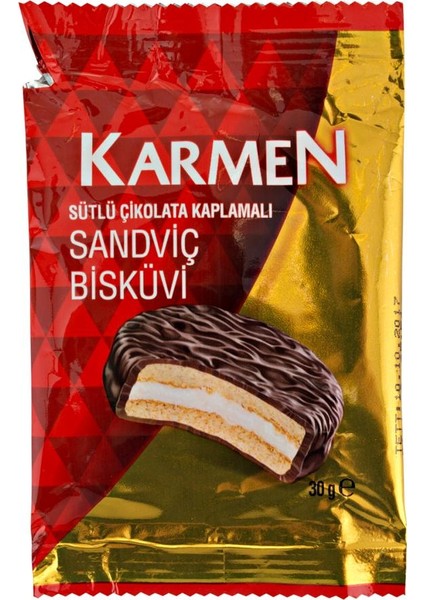 Sütlü Çikolatalı Sandviç Bisküvi 30 gr