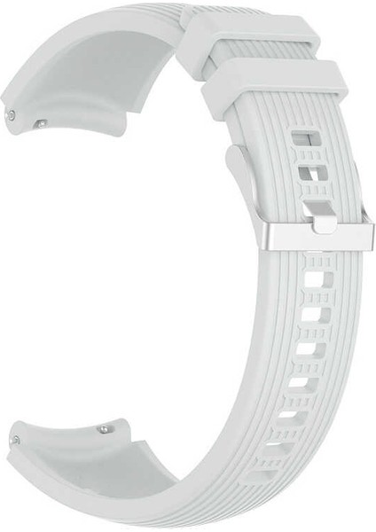 Amazfit Bip U Kordon Silikon Kancalı Ayarlanabilir KRD 18 Beyaz