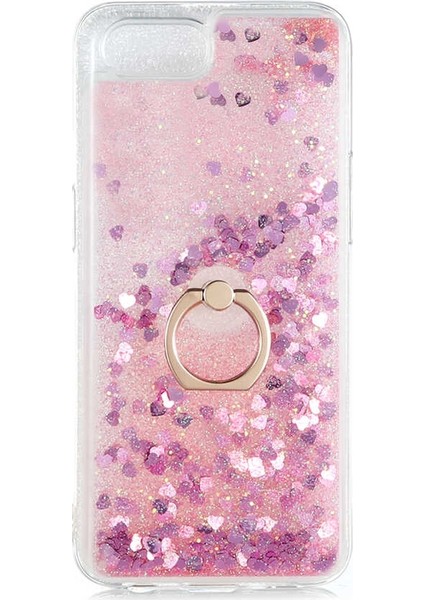 Realme C2 Kılıf Milce Sulu Yüzüklü Silikon Arka Kapak Pembe